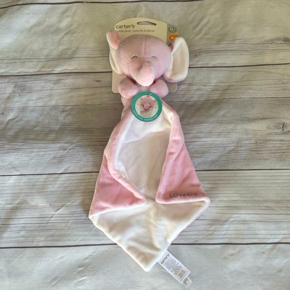 NEW! Carter’s Pink Elephant Lovey Nunu Security Plush - Picture 1 of 5